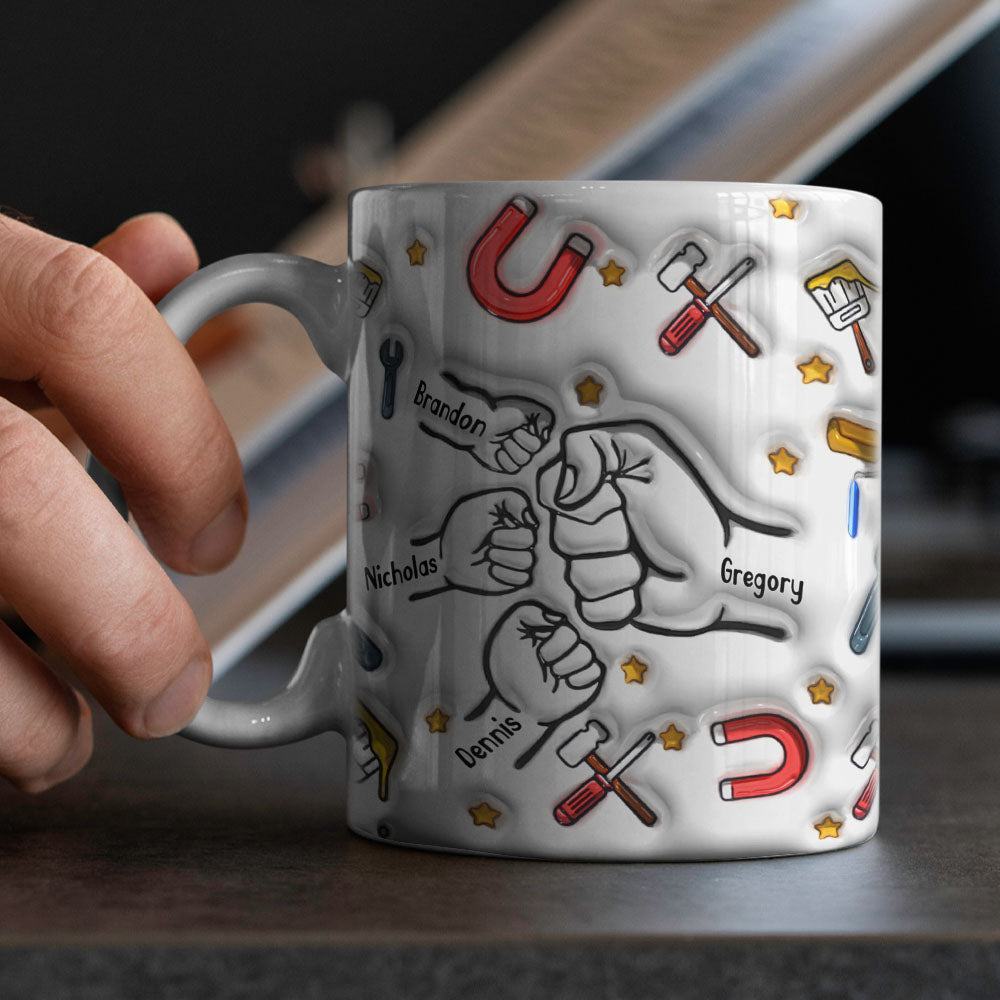 Personalized Custom 3D Inflated Effect Printed Mug Father's Day Gifts