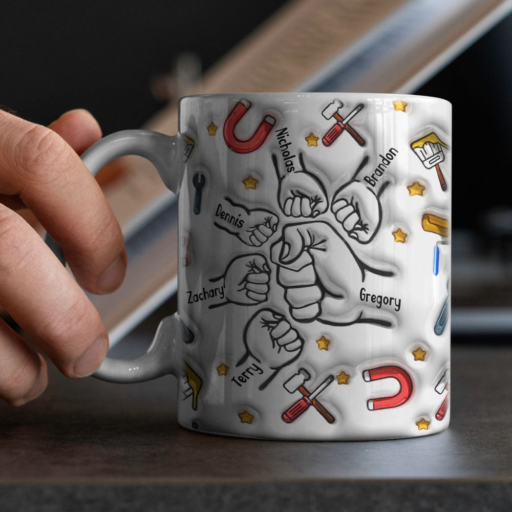 Personalized Custom 3D Inflated Effect Printed Mug Father's Day Gifts