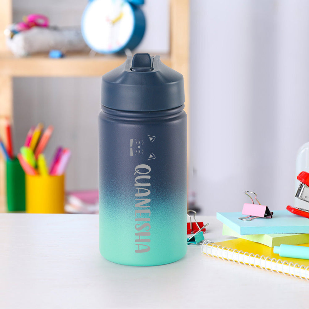 Personalized Name Water Bottles Custom Name Tumbler First Day at School Gifts for Boys Girls