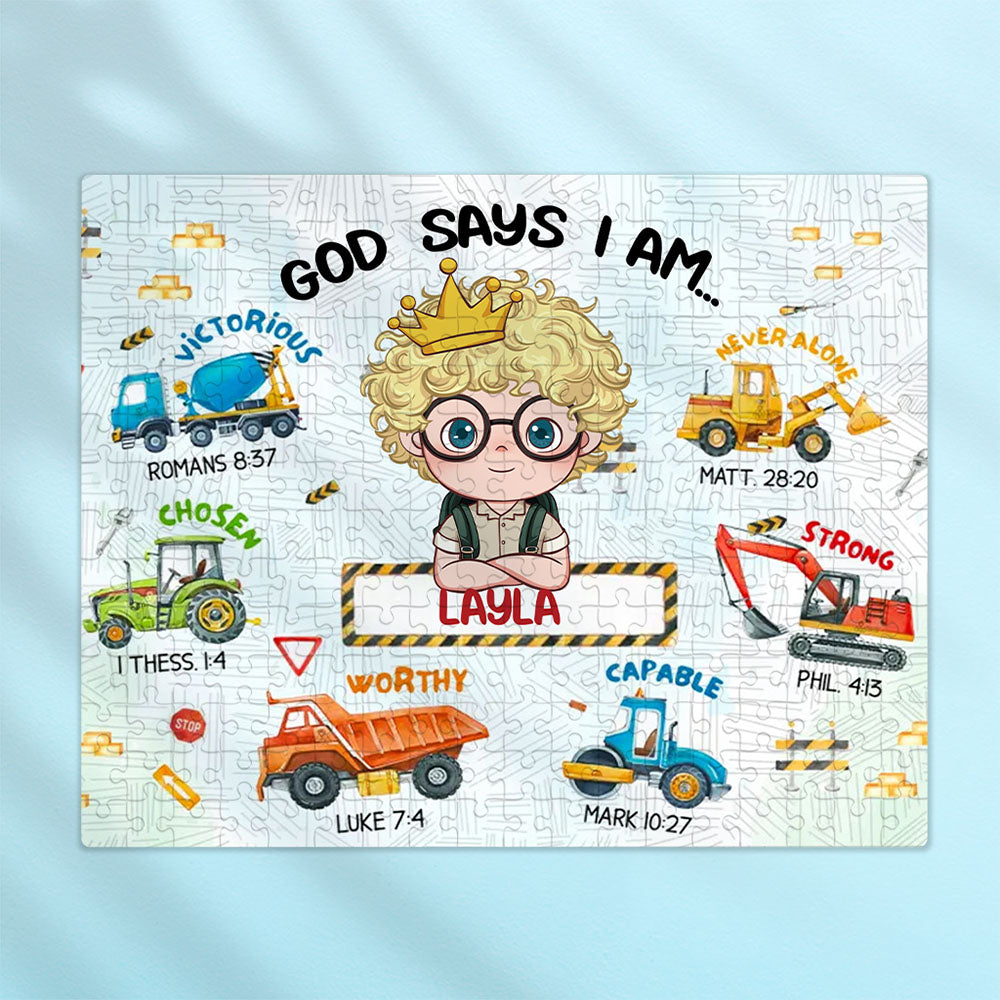 Personalized Jigsaw Puzzle - HAPPY BIRTHDAY | Gift for Grandkids - Kids Christmas Gift