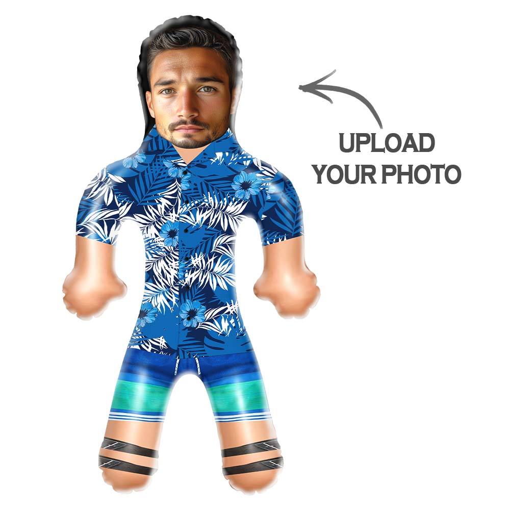 Personalized Blow Up Dolls Hawaiian Shirt Mountains Funny Inflatable Man Printed Face for Party Favors