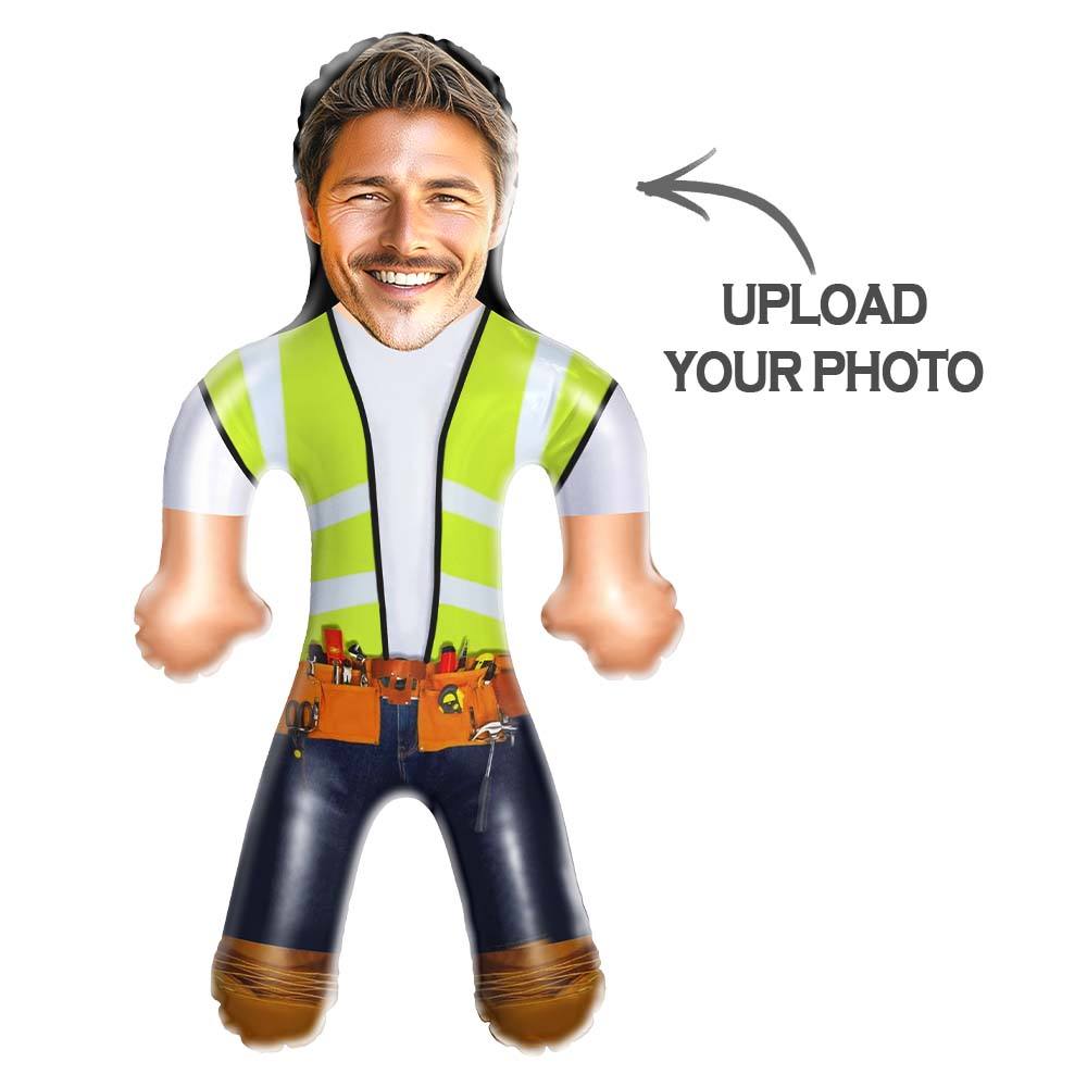 Personalized Builder Blow Up Dolls Custom Face Funny Inflatable Doll