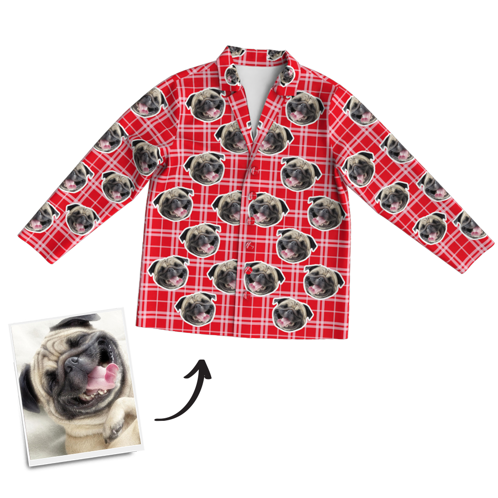 Custom Photo Long Sleeve Pajamas Sleepwear Nightwear