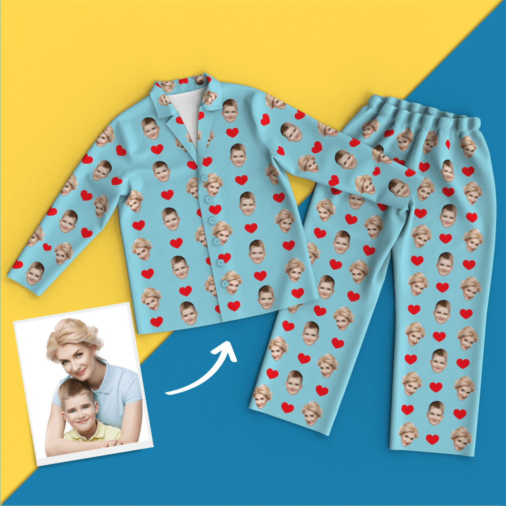 Custom Face Pajamas - Heart