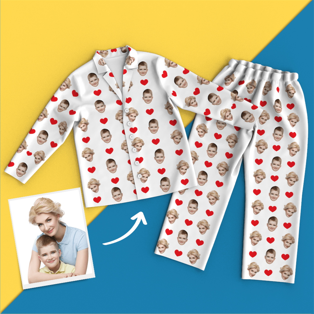 Custom Face Pajamas - Heart