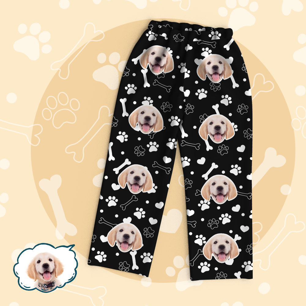 Personalized Pet Photo Pajama Tops/Pants - Dog Cute Face