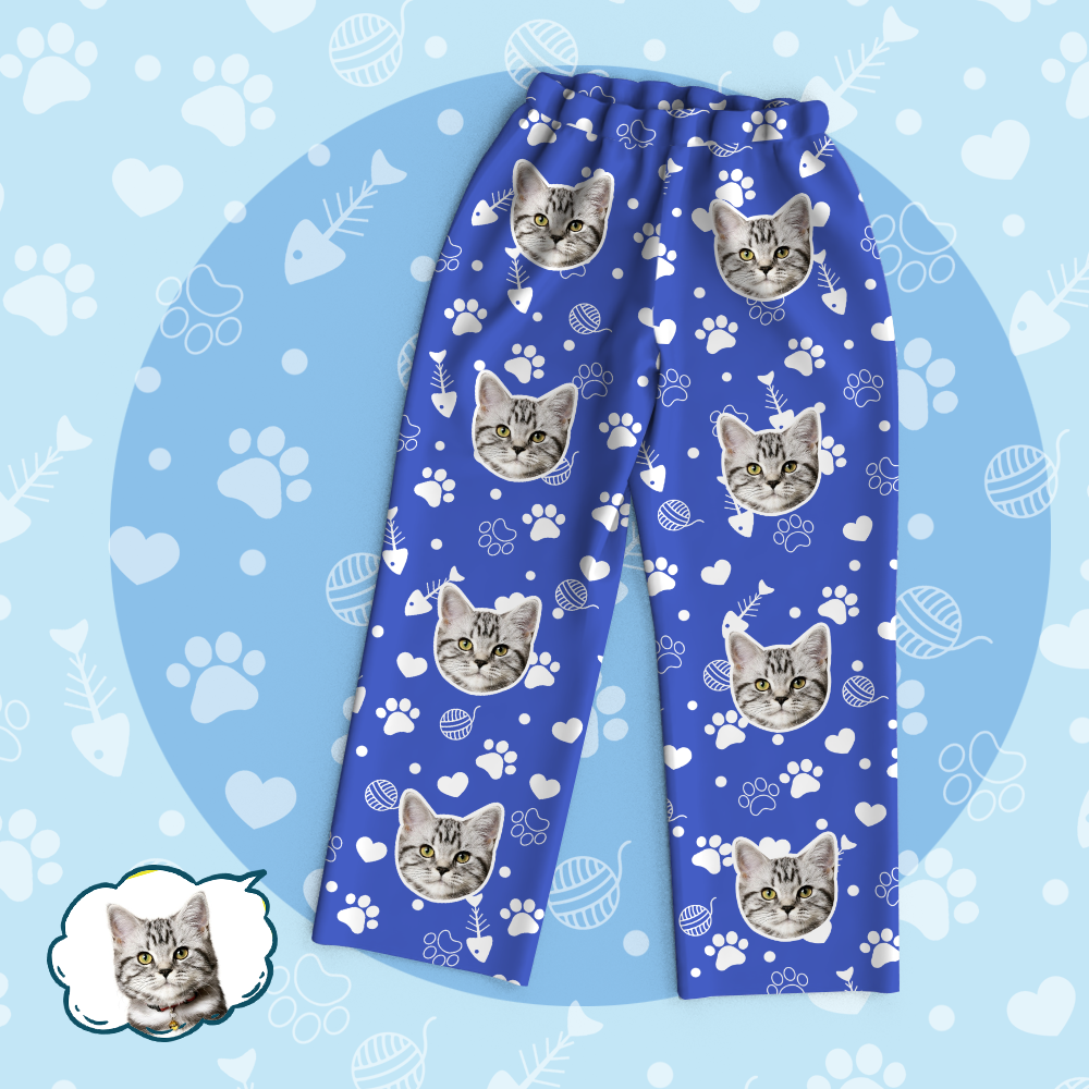 Personalized Pet Photo Pajama Set - Lovely Cat Face