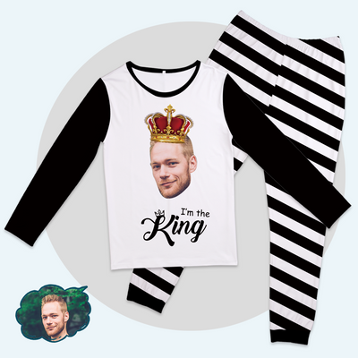 Custom Face Pajamas Set King And Queen Matching Pajamas-I'm The King - mysiliconefoodbag