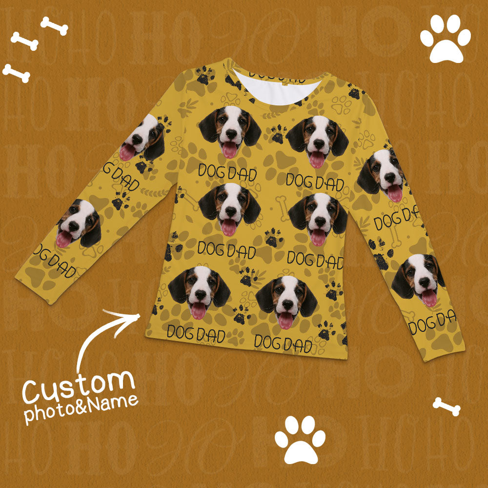 Custom Photo With Paw For Dog Lovers Sleepwear