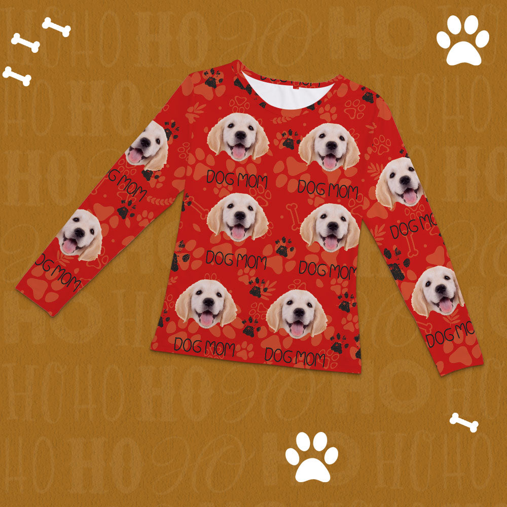 Custom Photo With Paw For Dog Lovers Sleepwear