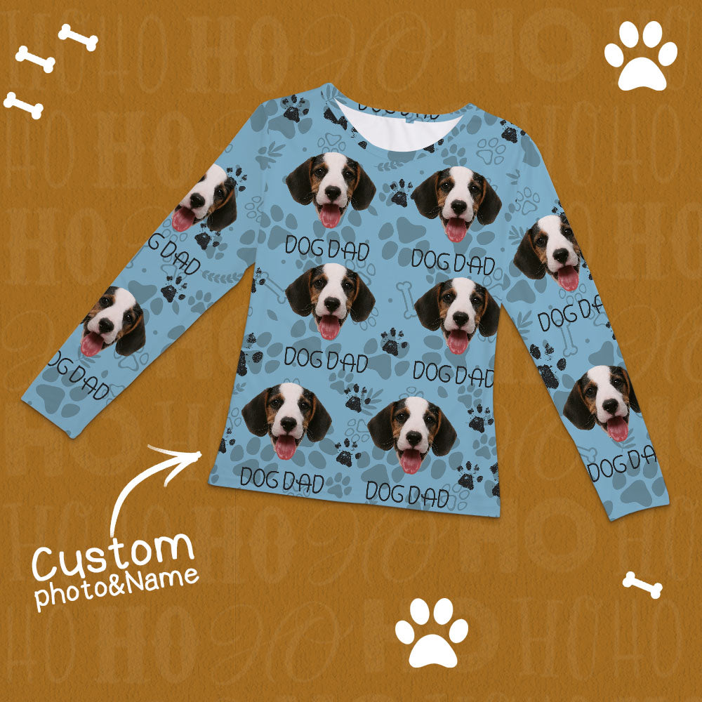 Custom Photo With Paw For Dog Lovers Sleepwear