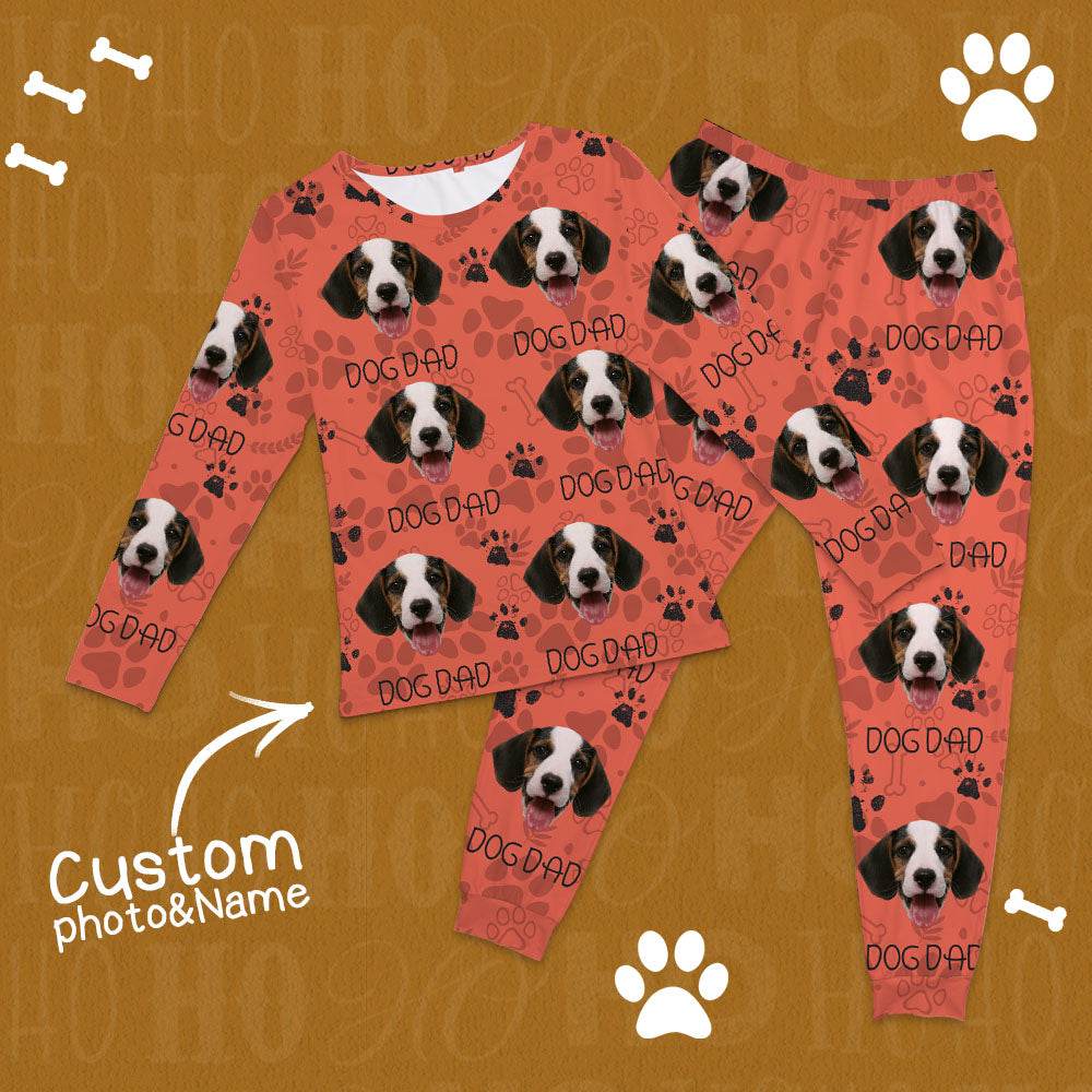 Custom Photo With Paw For Dog Lovers Sleepwear