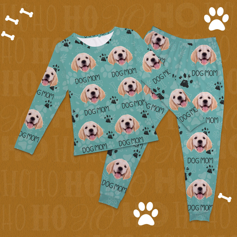 Custom Photo With Paw For Dog Lovers Sleepwear