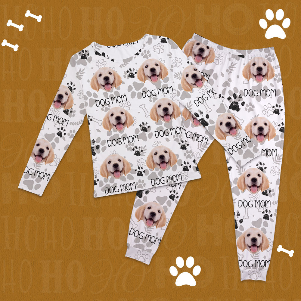 Custom Photo With Paw For Dog Lovers Sleepwear