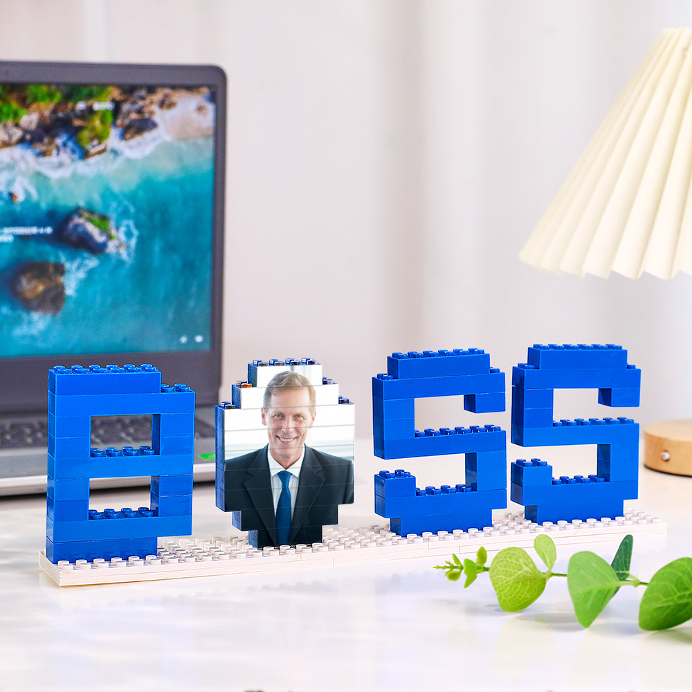 Gifts for Boss Custom Photo Building Bricks Puzzles Photo Blocks Rotatable Photo