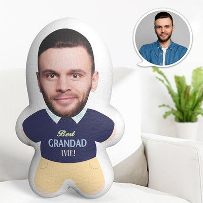 Custom Face Pillow Blue Shirt Body Pillow Personalized Photo Pillow MiniMe Pillow Funny Gifts Best Gifts