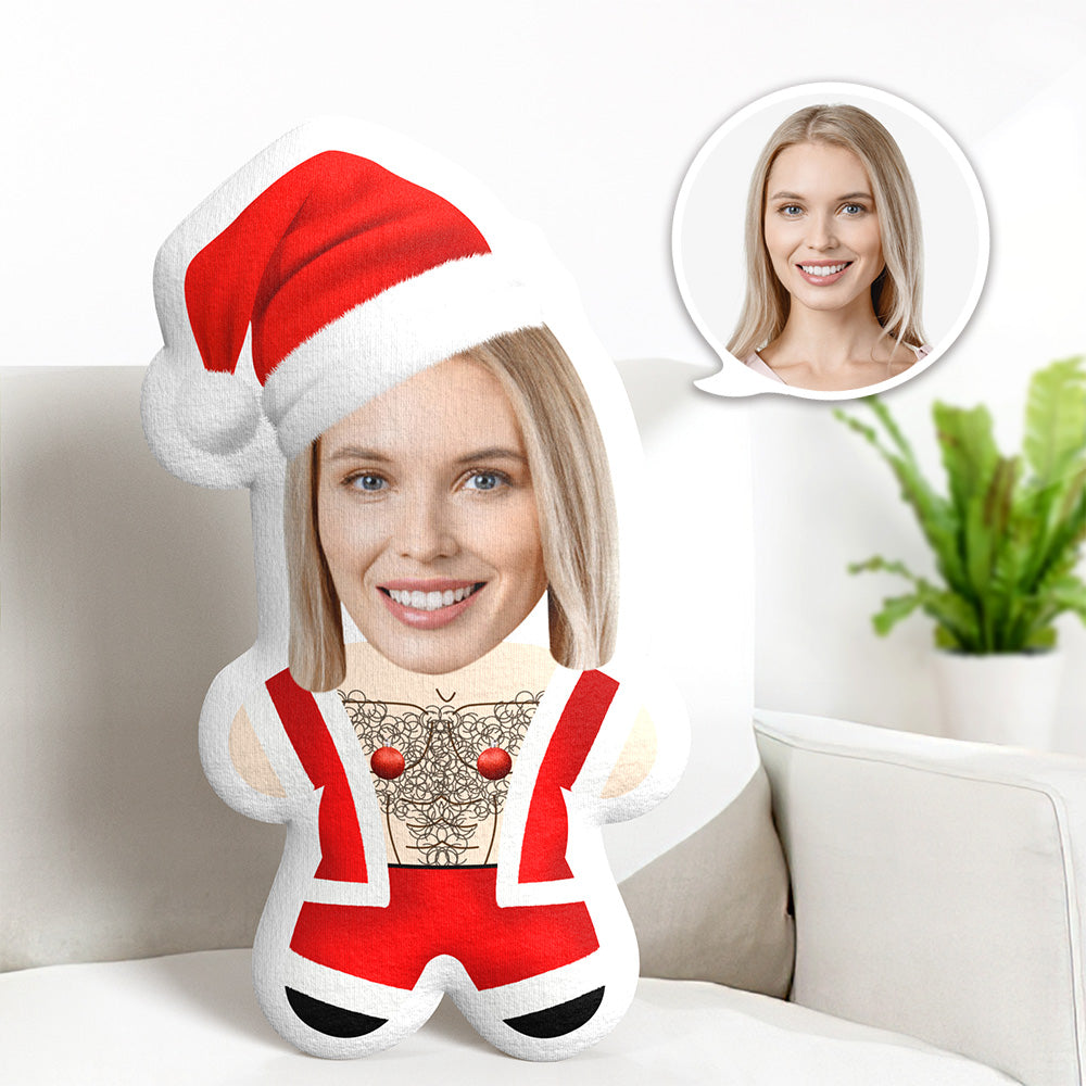 Custom Pillow Face Body Pillow Sexy Christmas Santa Claus Christmas Pillow Personalized Photo Pillow Gift MiniMe Pillow