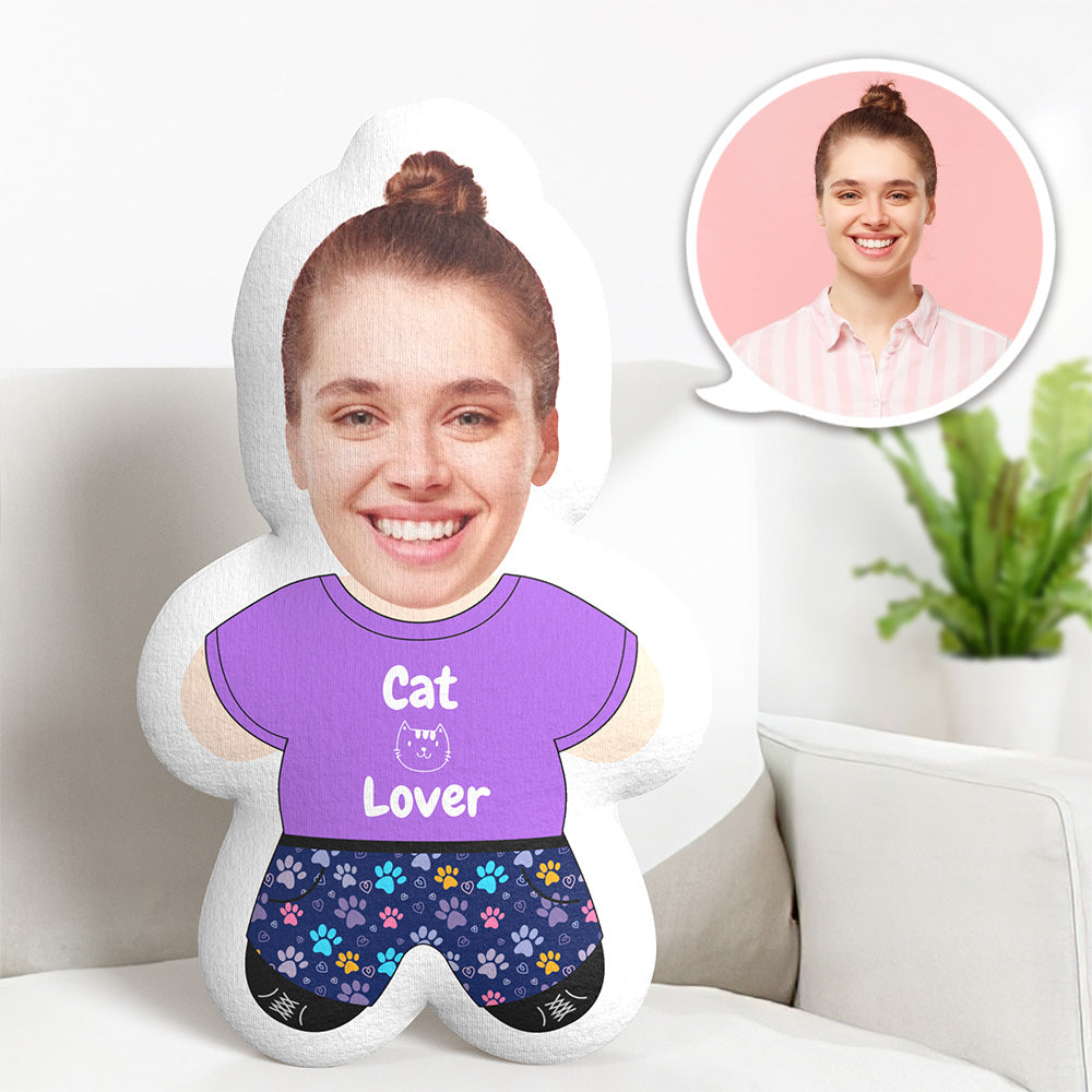 Custom Pillow Face Body Pillow Cat Lover Face Pillow Minime Pillow