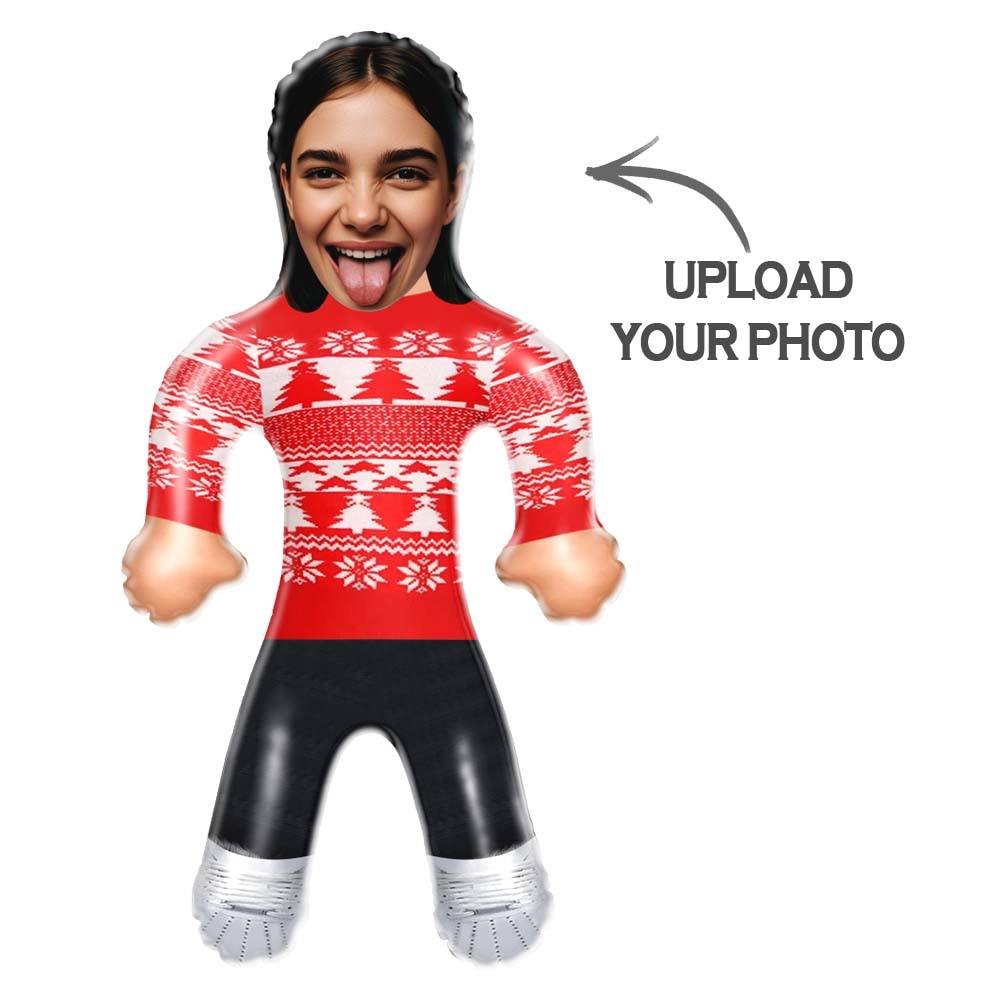 Personalized Blow Up Doll Red Christmas Jumper Air Minime Doll Funny Inflatable Doll Christmas Gift