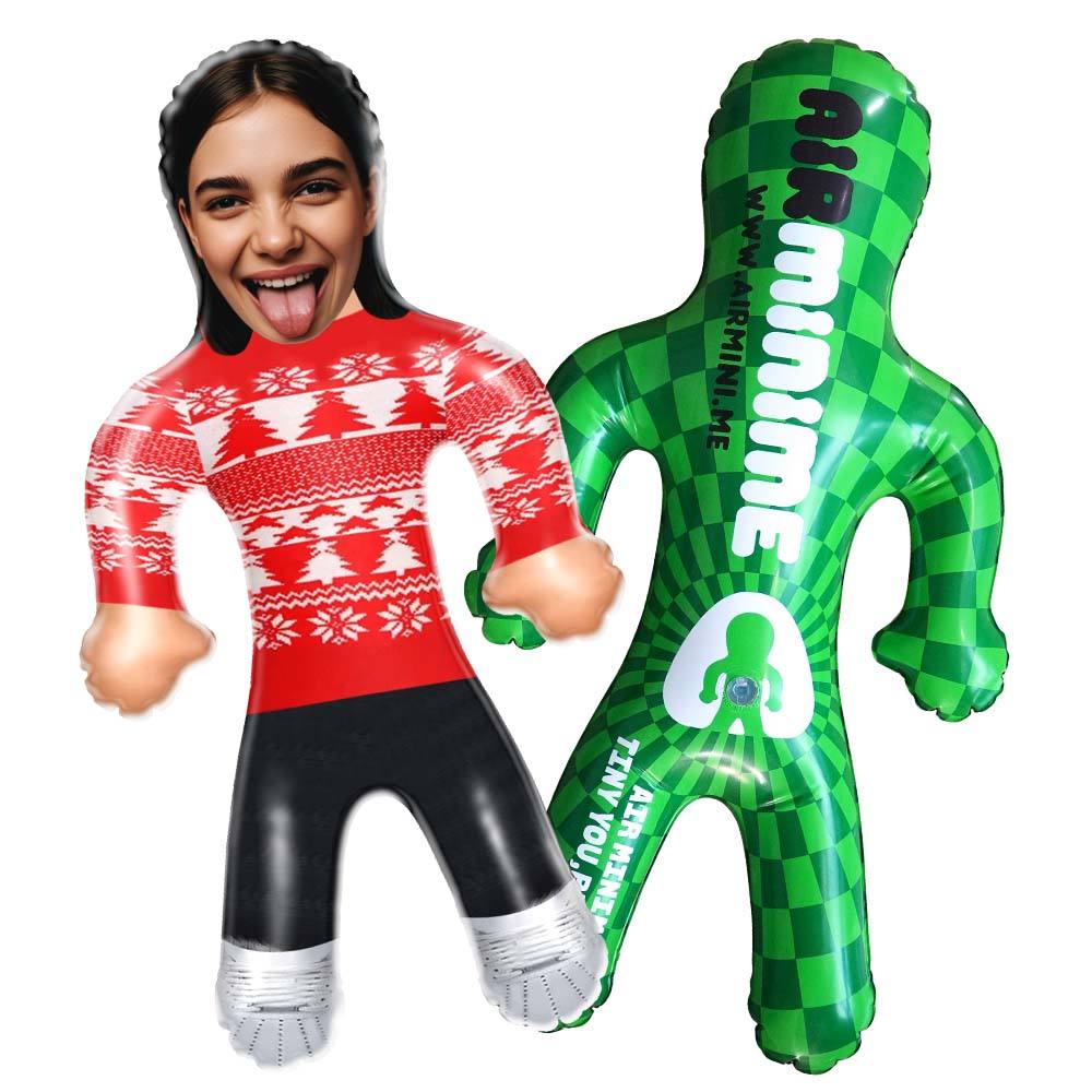 Personalized Blow Up Doll Red Christmas Jumper Air Minime Doll Funny Inflatable Doll Christmas Gift