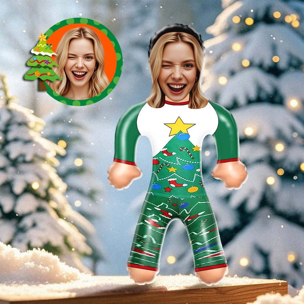 Custom Blow Up Doll Green Christmas Pyjama Set Air Minime Doll Funny Inflatable Christmas Gift