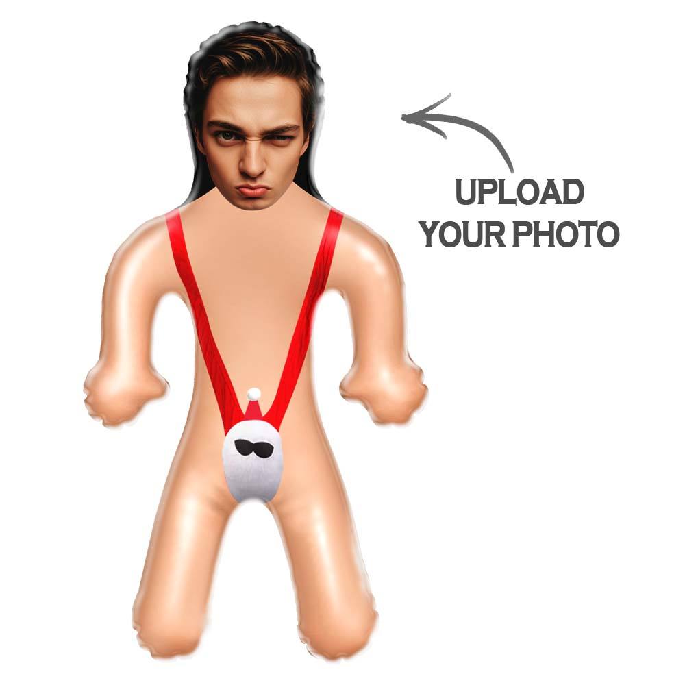 Personalized Sexy Santa Mankini Blow Up Doll Custom Face Air Minime Doll Funny Inflatable Doll Christmas Gift