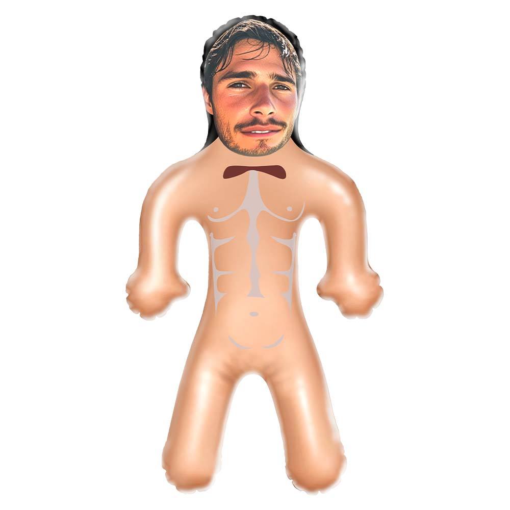 Personalized Groom Blow Up Dolls Funny Inflatable Man Printed Face Bachelorette Party Gift for Bride