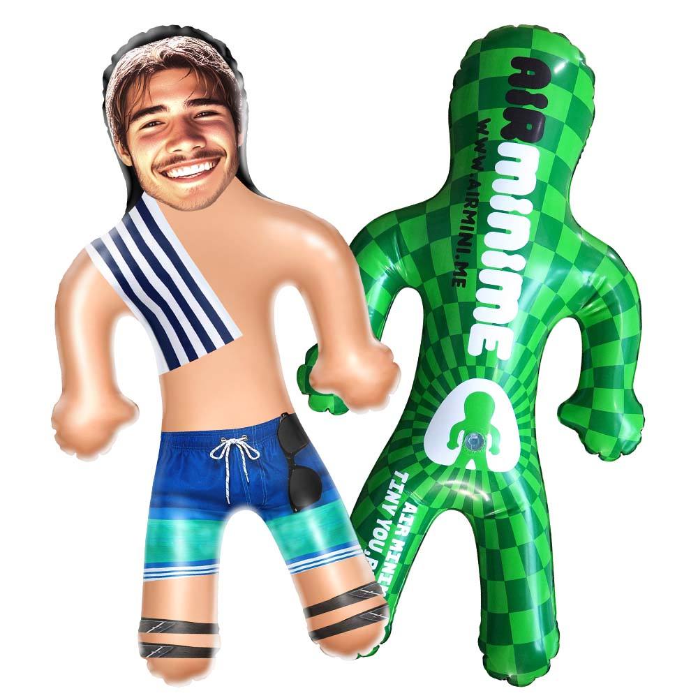 Personalized Beach Guy Blow Up Dolls Funny Inflatable Man Printed Face for Party Favors