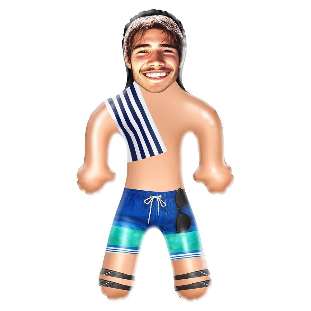 Personalized Beach Guy Blow Up Dolls Funny Inflatable Man Printed Face for Party Favors