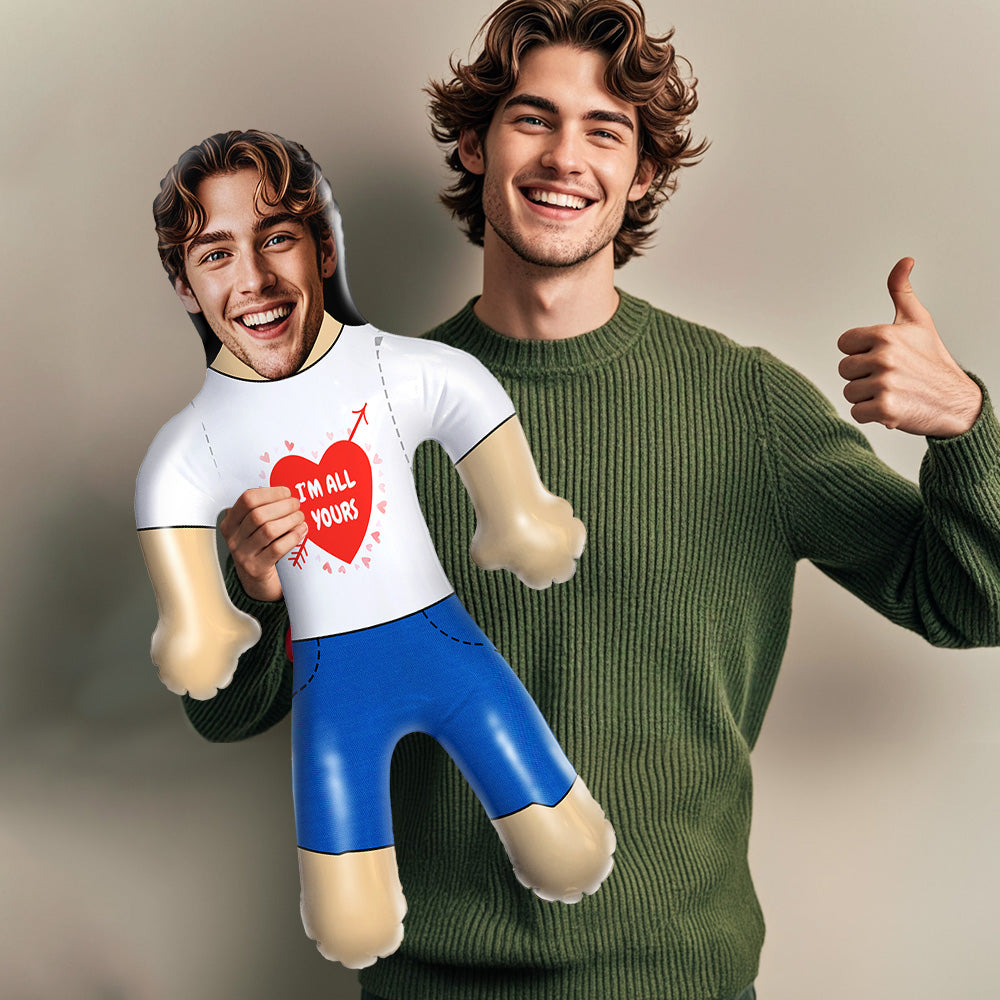 Personalized Couple Blow Up Doll Custom Your Face & Text Air Minime Doll