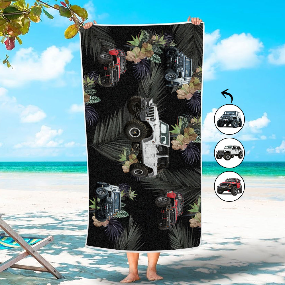 Custom Photo Car Beach Towel