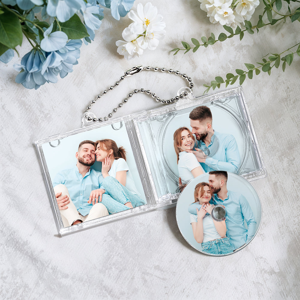 Personalized NFC Keychain Custom Mini Album CD Keychain with Fully Custom Photos+Song Play Your Favorite Spotify Song Instantly Personalized Music Gift Music Lover Keychain CD Album