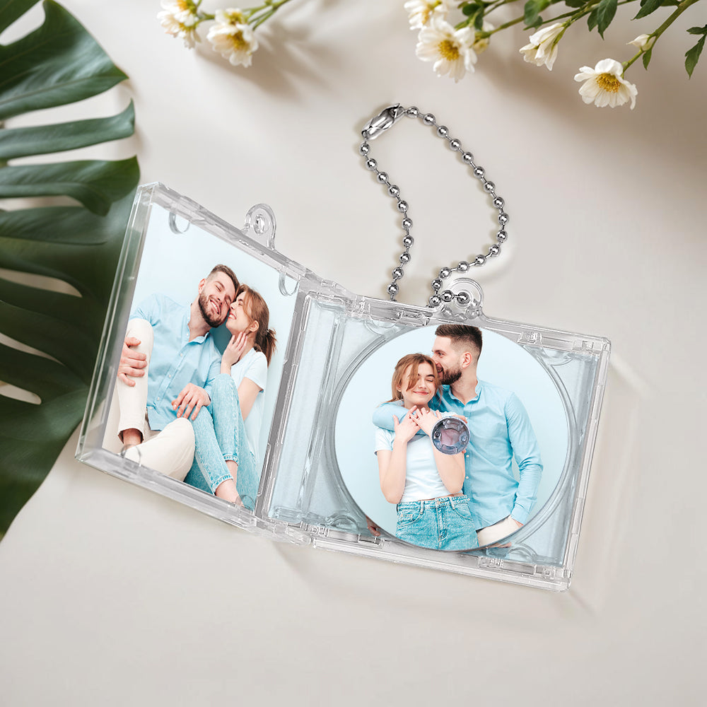 Personalized NFC Keychain Custom Mini Album CD Keychain with Fully Custom Photos+Song Play Your Favorite Spotify Song Instantly Personalized Music Gift Music Lover Keychain CD Album