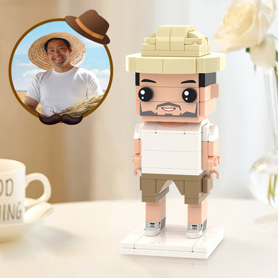 Custom 1 Person Brick Figure Custom Brick Figures Small Particle Block Toy Surprise Gifts for Dad