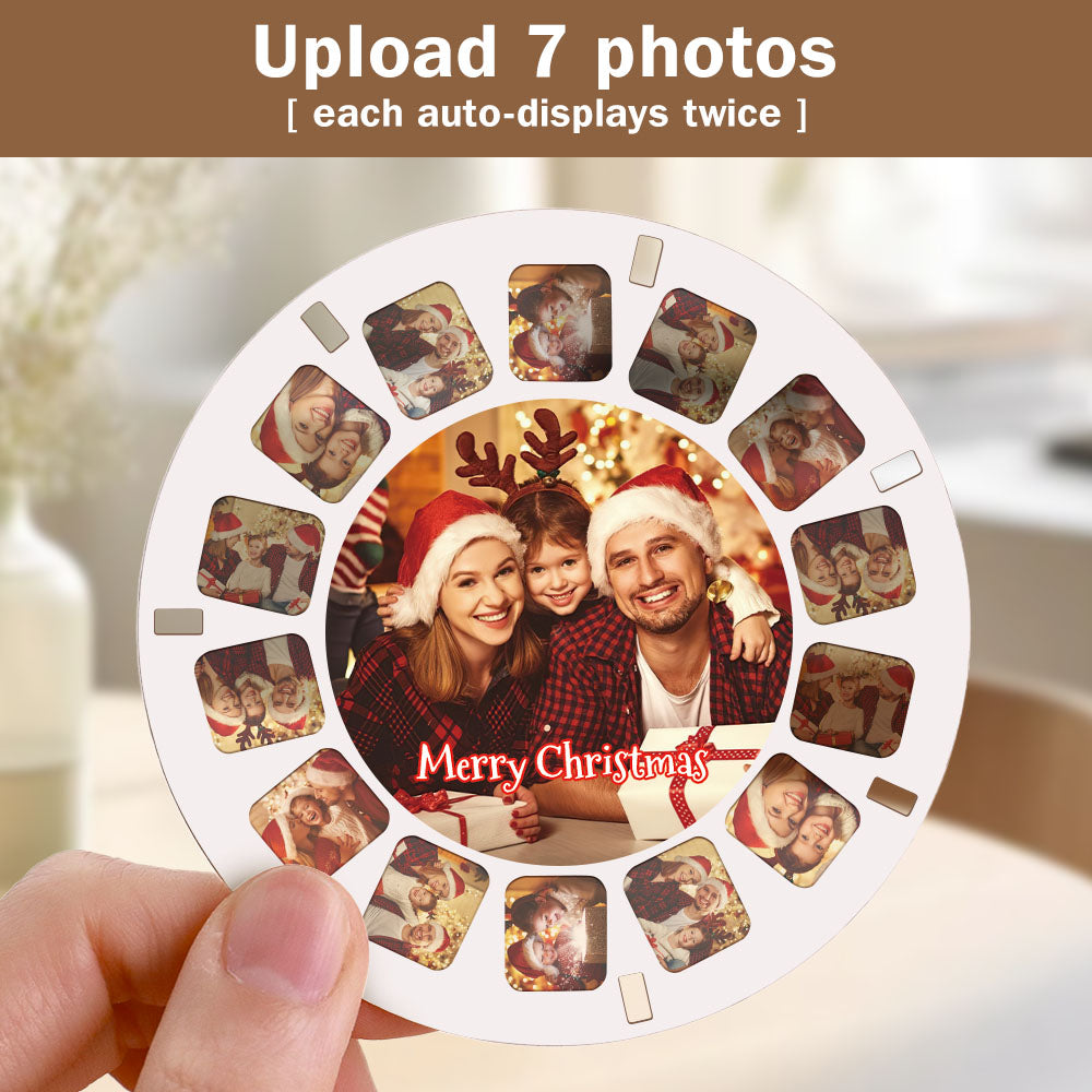 Custom 3D Viewfinder and Reel – Personalized Christmas Gift with your own photos Text and Photo Viewer Multiple Films Available