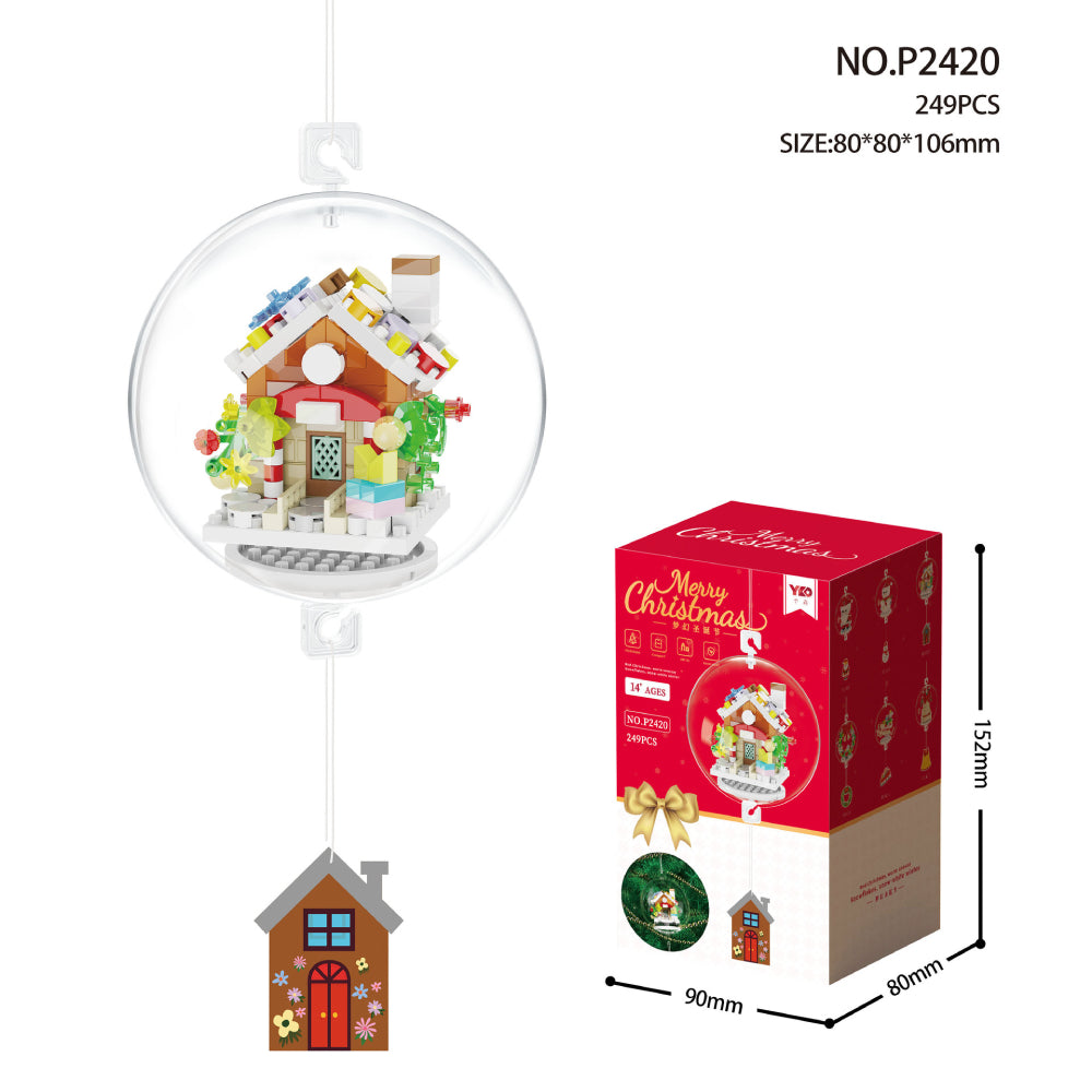 Christmas Building Block Ornament Christmas Block Balls Gift for Kids