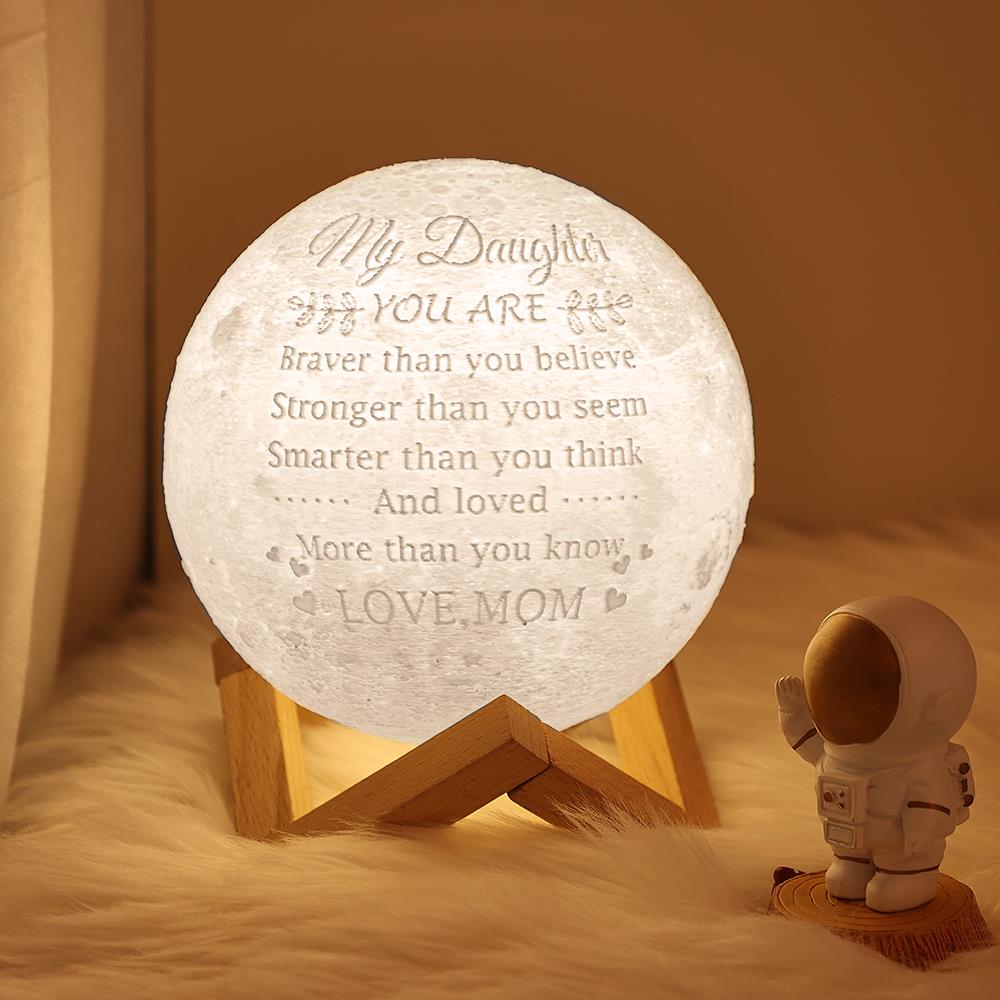 Mom's Gifts Custom Photo Moon Lamp Picture Light Engraved