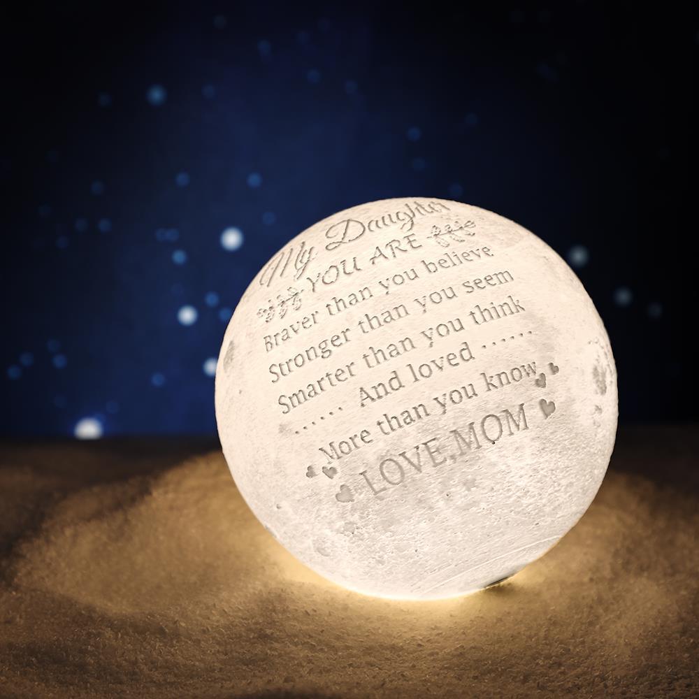 Anniversary Gifts Personalized Moon Photo Lamp Shades Custom Picture Light & Engraving Custom 3D Print Luna Light Painting Light