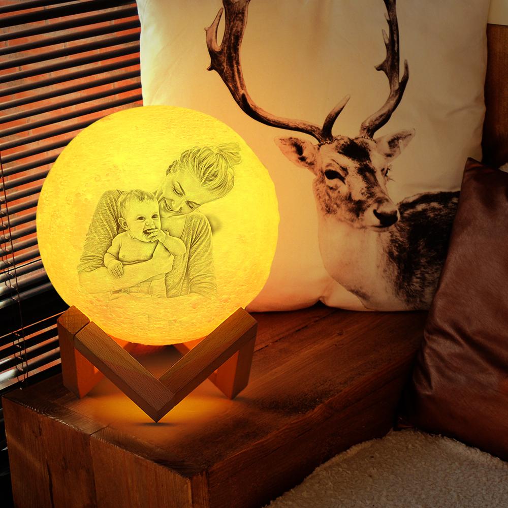 Birthday Presents for Mom Moon Lamp Canada Shades Personalized Photo Gifts 3D Printed Picture Light Moon Painting Light