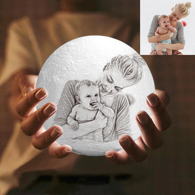 Photo Moon Lamps Personalized Photo Gifts 3D Printed Picture Light - mysiliconefoodbag