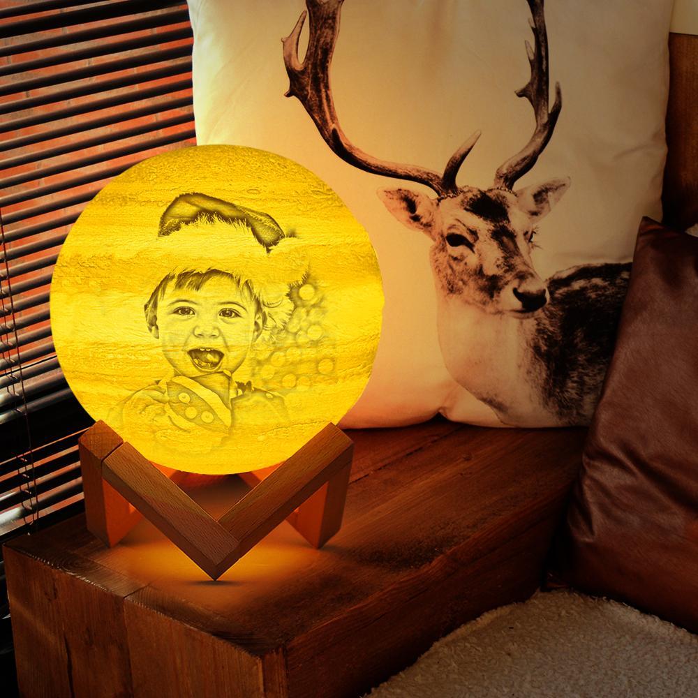 Custom Creative 3D Printed Jupiter Lamp Personalized Gift For Baby - Touch Two Colors (10-15cm)