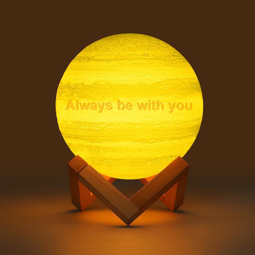 Custom Creative 3D Printed Jupiter Lamp Personalized Gift For Friend - Touch Two Colors (10-15cm)