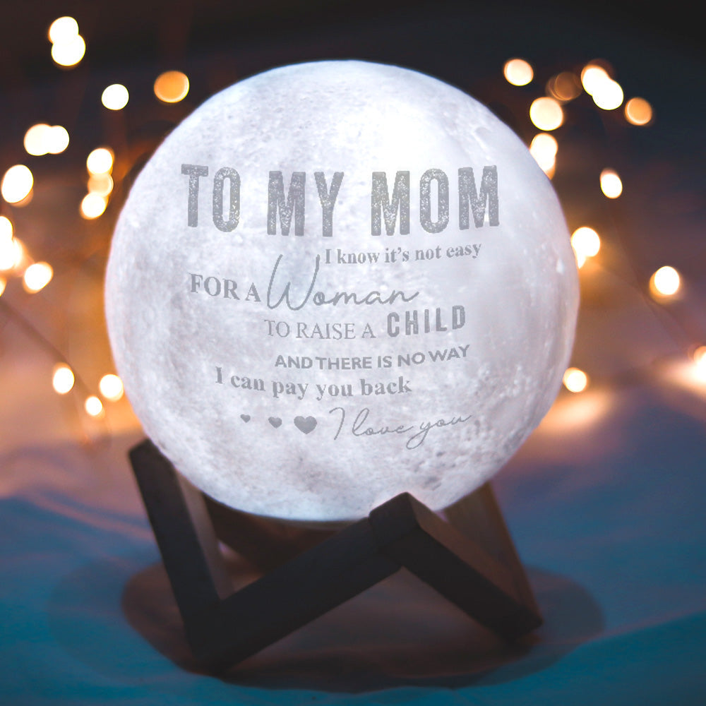 Mother's Day Gifts Custom 3D Printing Photo Moon Lamp Magic Lunar With Photo & Text - Touch Two/Three Colors(10cm-15cm)