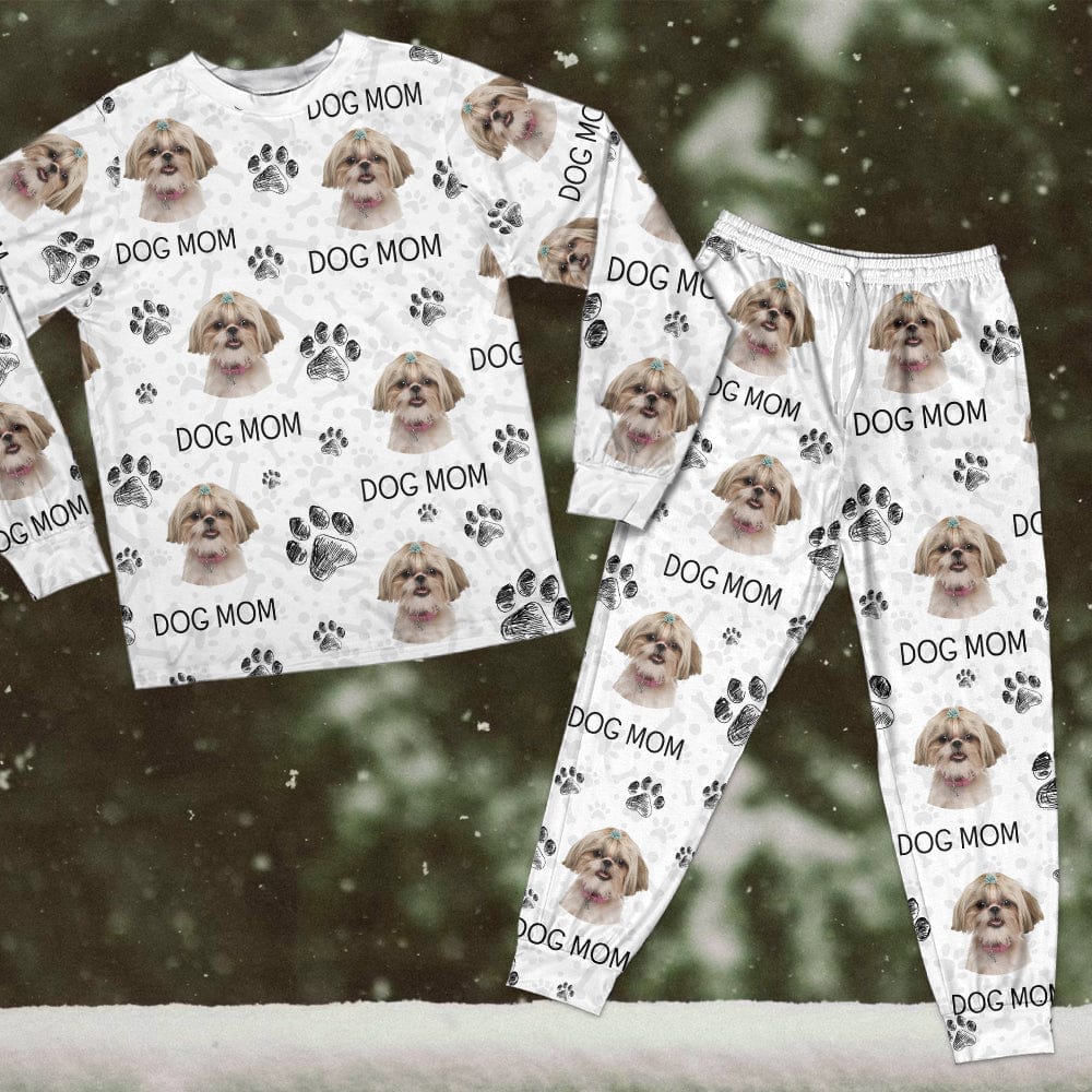 Custom Photo With Paw For Dog Lovers Sleepwear