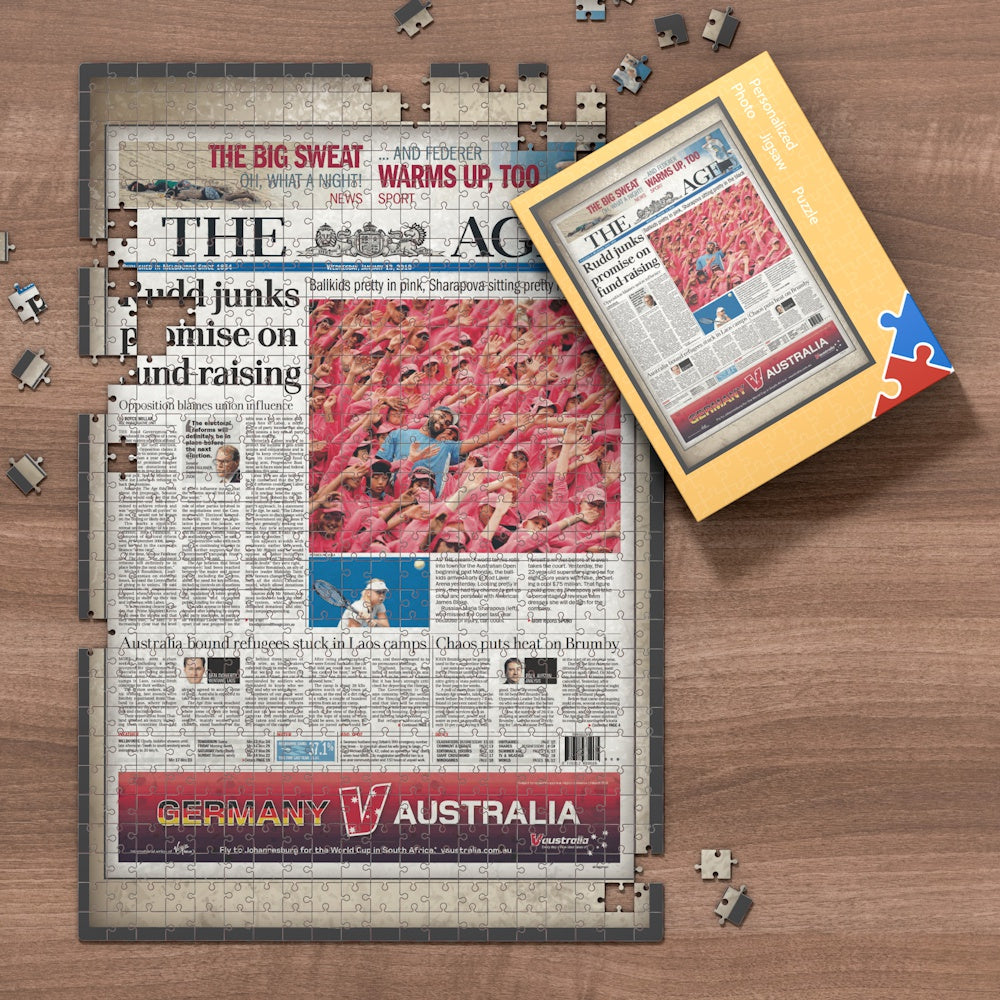 The Age Front Page Jigsaw Puzzle Personalized Newspaper Puzzle, Best Gift For Birthday And Anniversary