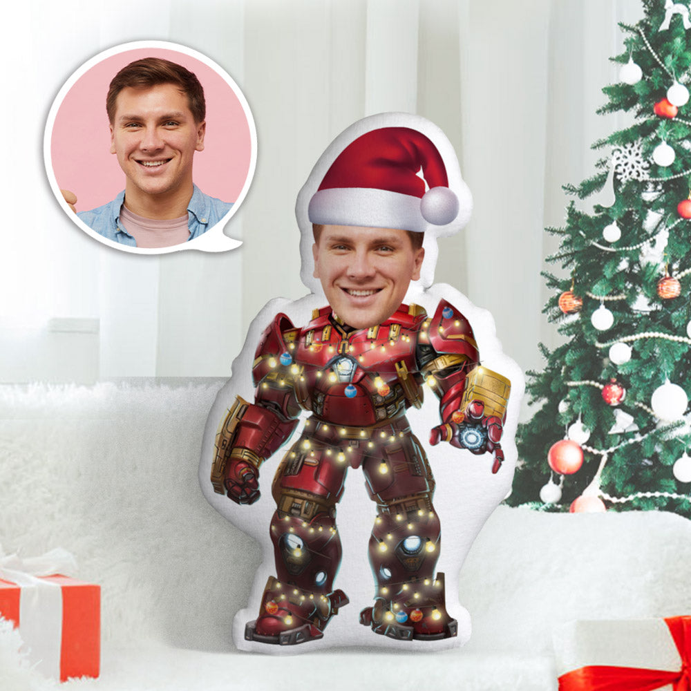 Custom Face Pillow Personalized Photo Pillow Lantern Iron Man MiniMe Pillow Gifts for Chirstmas