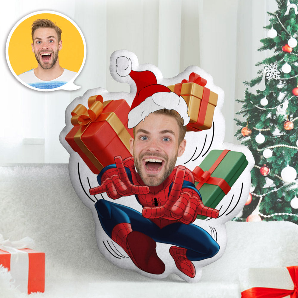 Custom Face Pillow Personalized Photo Pillow Christmas Gift Spider Man MiniMe Pillow Gifts for Chirstmas