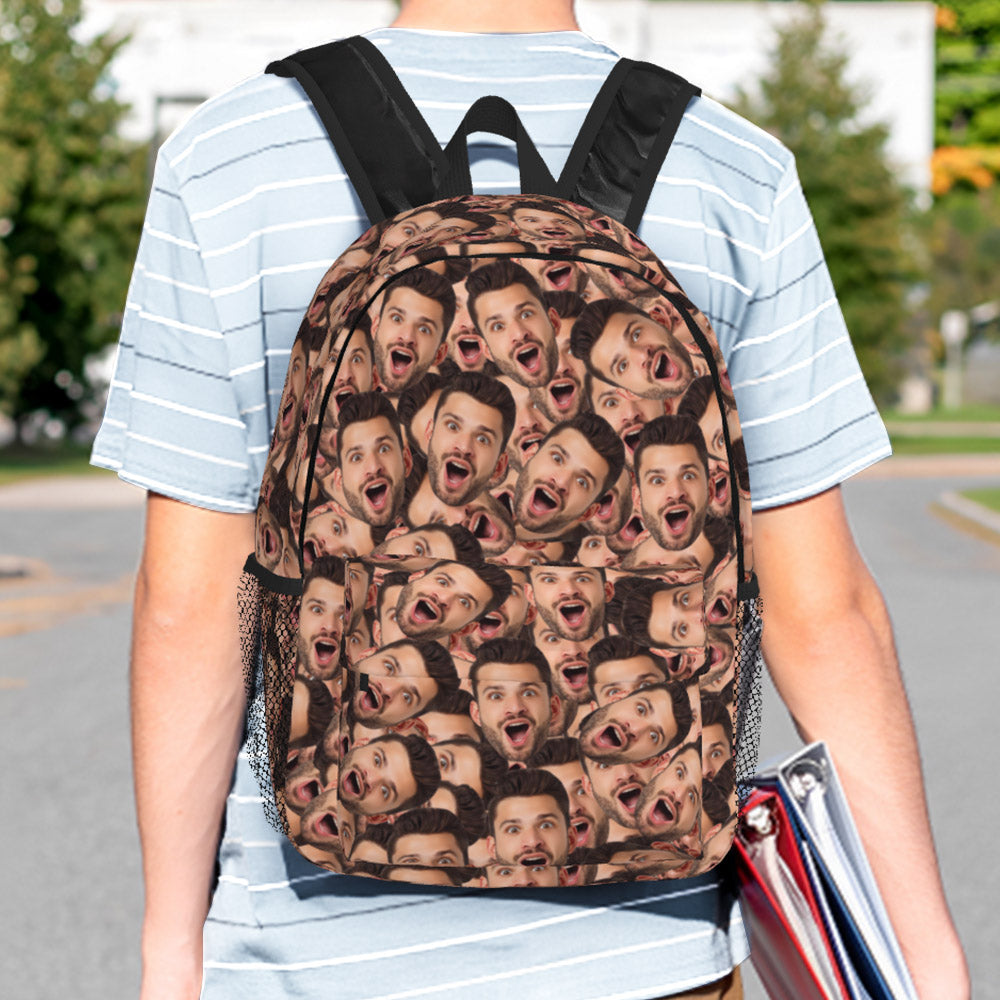 Custom Face Backpack Personalised Funny School Bag for Kids