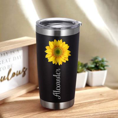 Custom Name Tumbler Sunflower Gifts for Her - mysiliconefoodbag