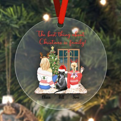 Personalized Family Clip Art Custom Name Cartoon Ornament Christmas Gifts - mysiliconefoodbag